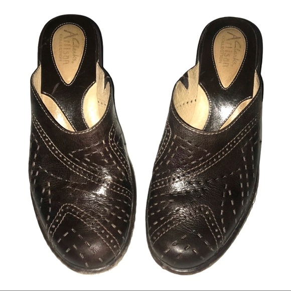 Clark’s Artisan Collection Chocolate Brown Clog/Mule Size:7 - Picture 3 of 13
